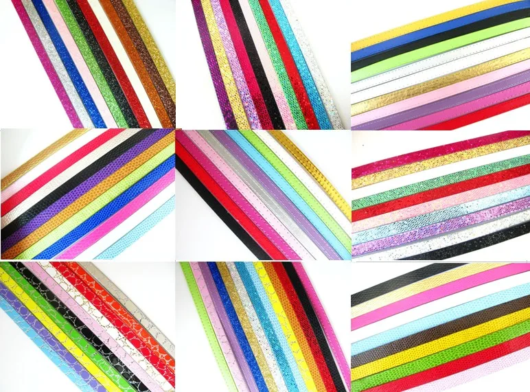 Be in stock factory price DIY Accessories 1m length 8mm and 10mm Strips Copy leather Belt Fit slide letter Charms