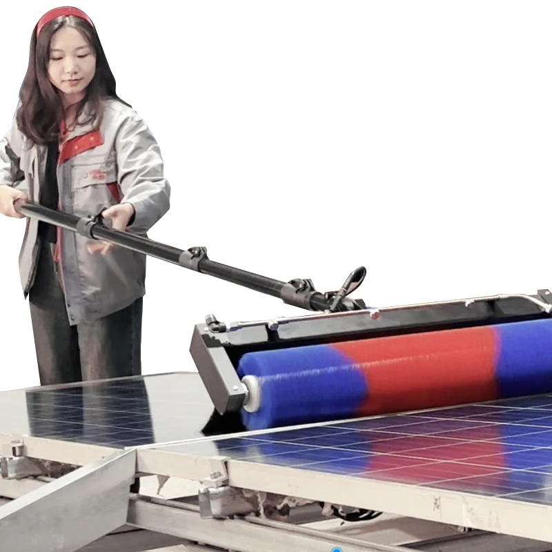 2024 Hot-selling Multifit the Latest Model of 3.5 Meters Length Rolling Solar Panel Cleaning Brush Due Power Supplies System