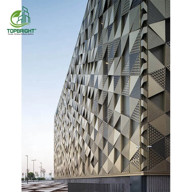 Building External Aluminum Cladding Perforated Wall Honey Comb Panels Aluminium Curtain Wall