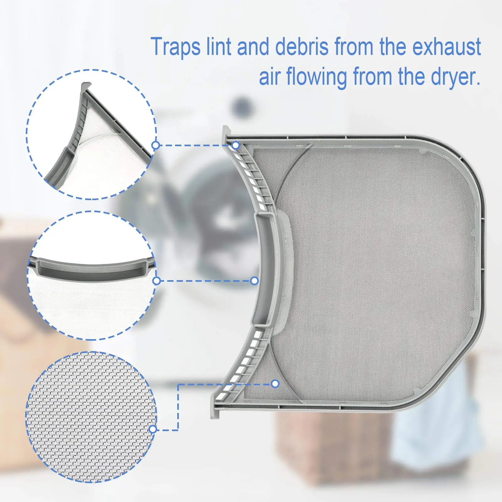 JC China Factory Direct Supply Dryer Lint Filter Replacement ADQ56656401 Dryer Lint Filter Assembly For LG Cloth Dryer Parts