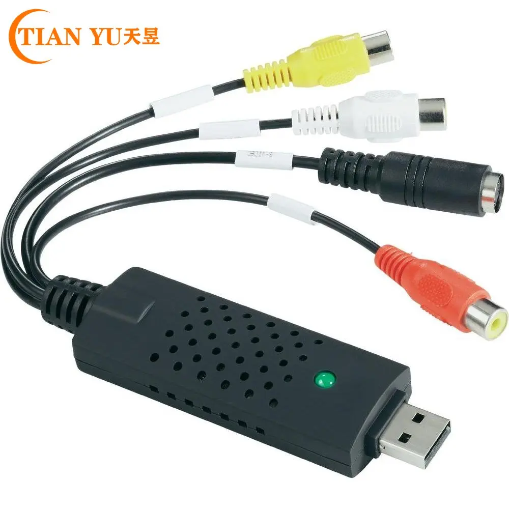 VHS to Digital Converter USB 2.0 Video Converter Audio Capture Card VHS Box VHS VCR TV to Digital Converter Support Win 7/8/10