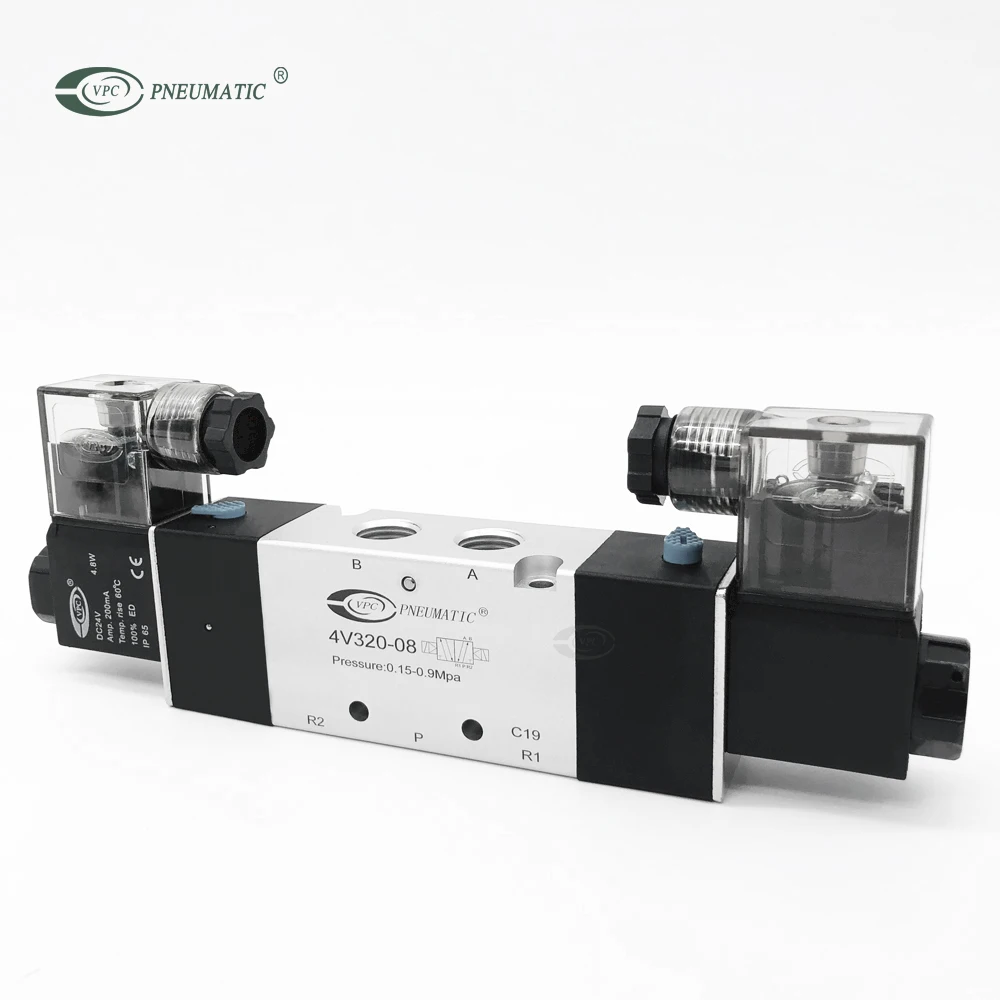 Manufacturer Airtac type 4V210-08 Aluminum Internal guide Single coil 5/2 way Pneumatic solenoid valve