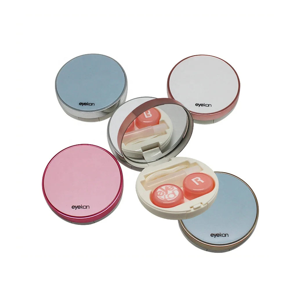 korea small flower smile eye contact lenses case box