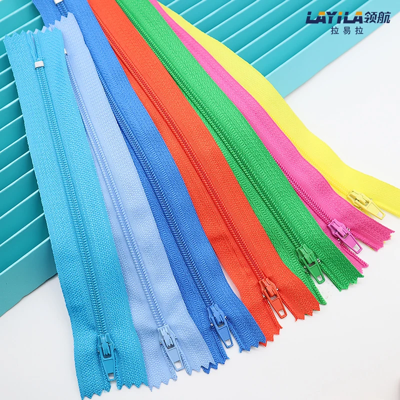 
Fashionable #3 cheap price multicolor nylon trouser zippers yiwu 