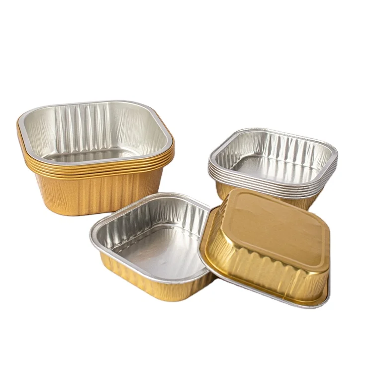 Aluminum Foil Container Disposable Take Away Food Packaging Lunch Box Metal Food Container Aluminum Foil Food Container