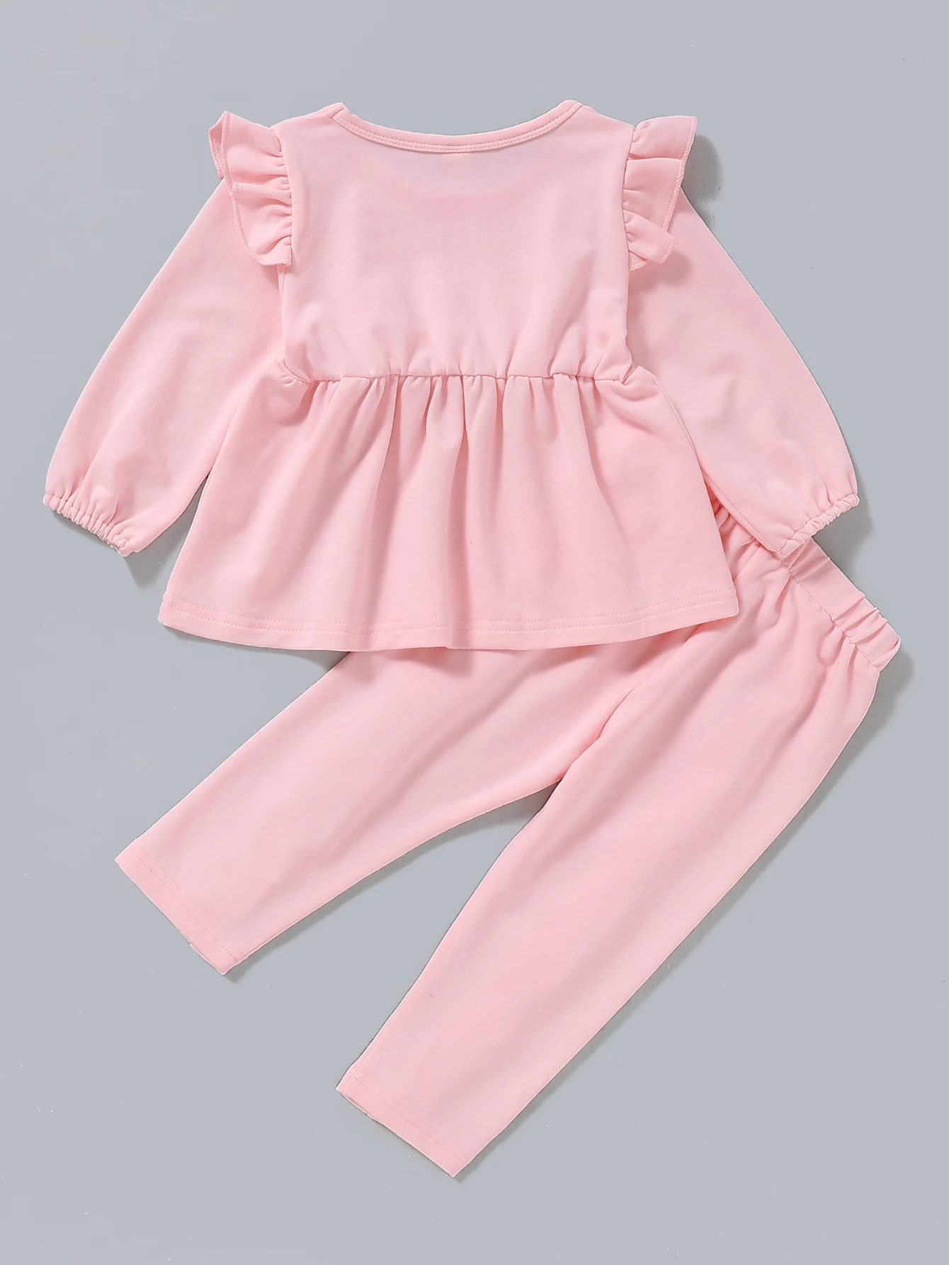 CDM 7131 Hot Sale Baby Girl Long Sleeve Outfits T-shirt+ Print Pants 2pcs Suit Fall Children Boutique Clothing