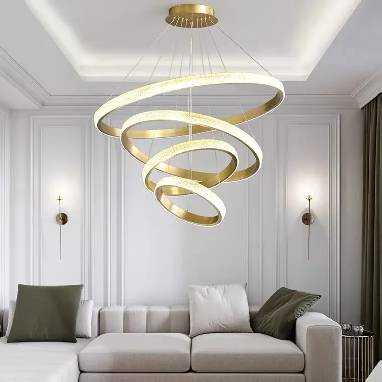 3 rings 4 rings Hotel  luxury chandelier Modern  Light Fixtures Ceiling Chandeliers Lighting