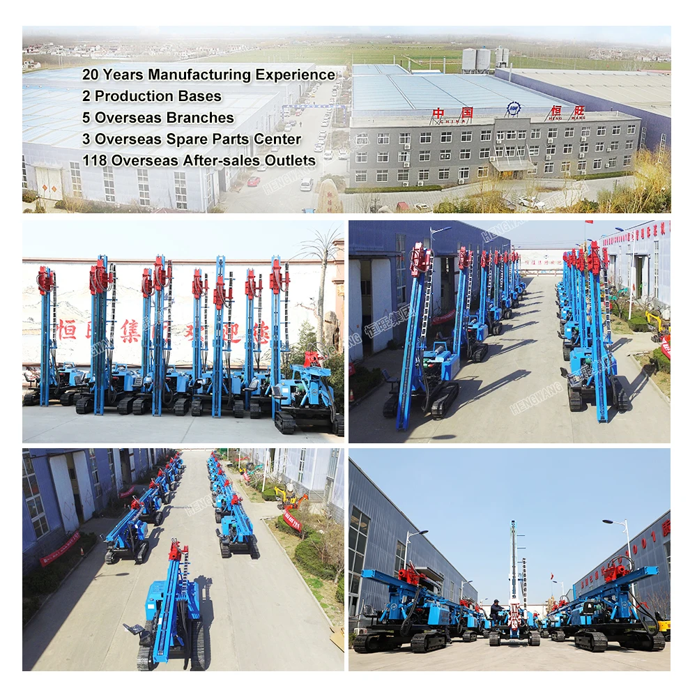 2024 high efficiency Ramming Hengwang Pile Driver for solar pile installation