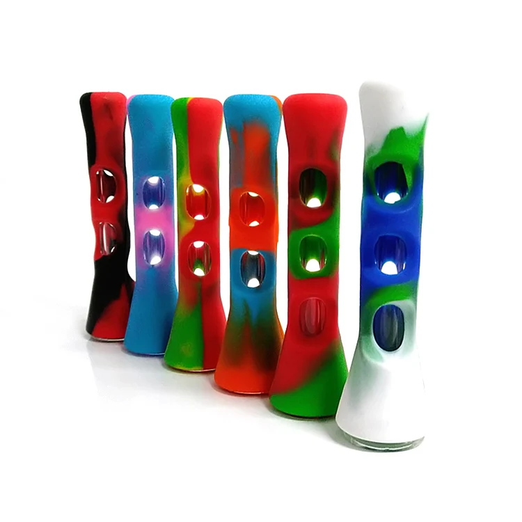 Free Sample Food Grade Silicone Tobacco Water Smoking Glass Pipe