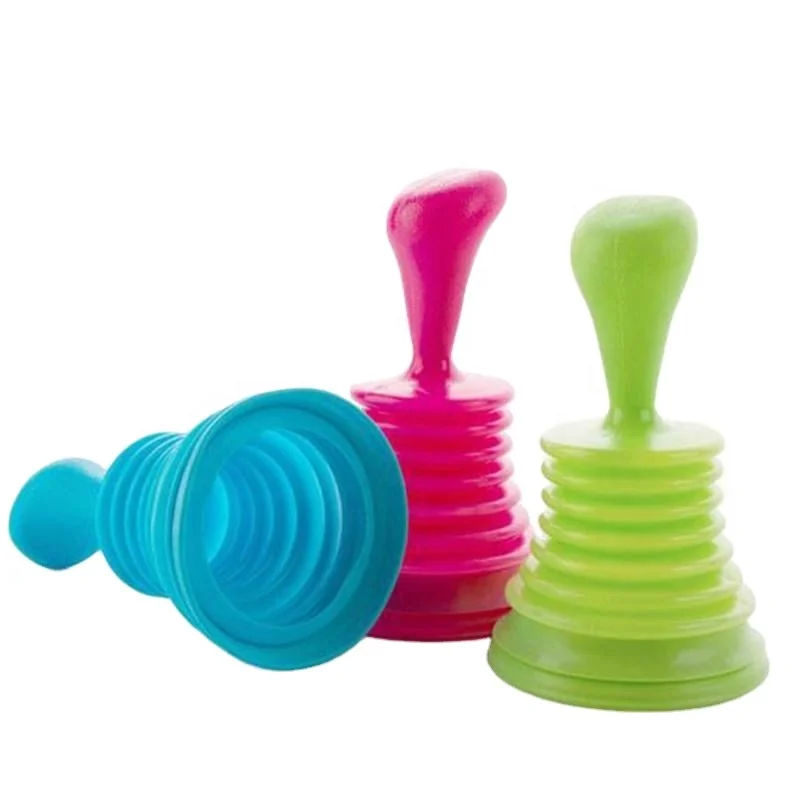 Free Shipping 1Pcs Plastic Household Powerful Sink Drain Pipe Pipeline Dredge Suction Cup Shape Toilet Plunger