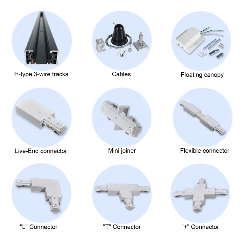 5 Years Warranty ETL AC120V CRI 83/95 110lm/W Triac Black &White 20W LED Track Light Fixtures