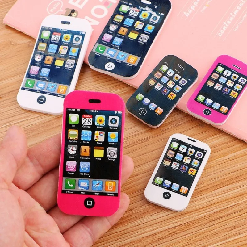 Hot Sale Custom Stationery Items Creative Mobile Phone Eraser for Kids