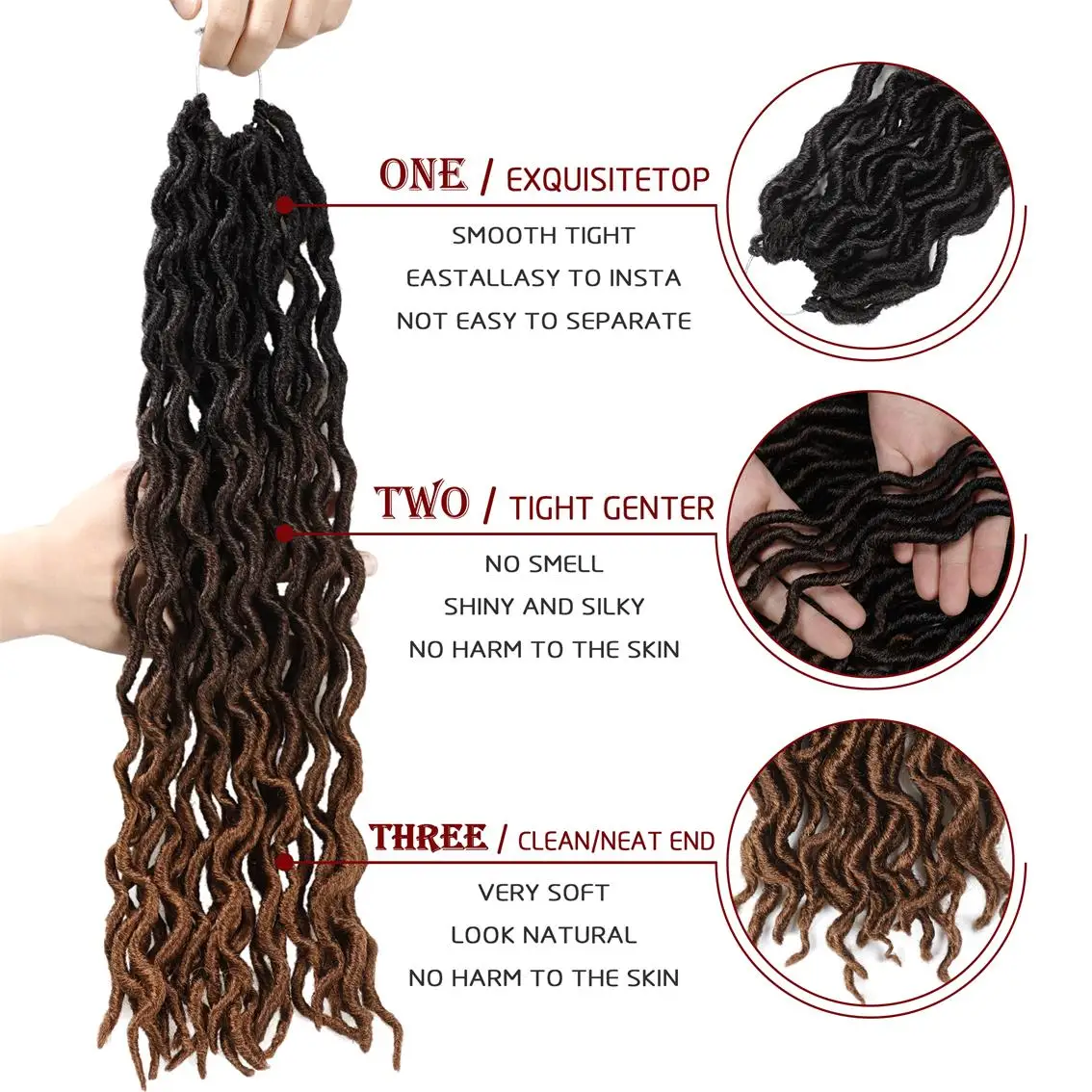 Synthetic Chemical Fiber Hair Gypsy Goddess Loves Hair Soft Wavy Curls Crochet Braids Artificial Crochet Hair