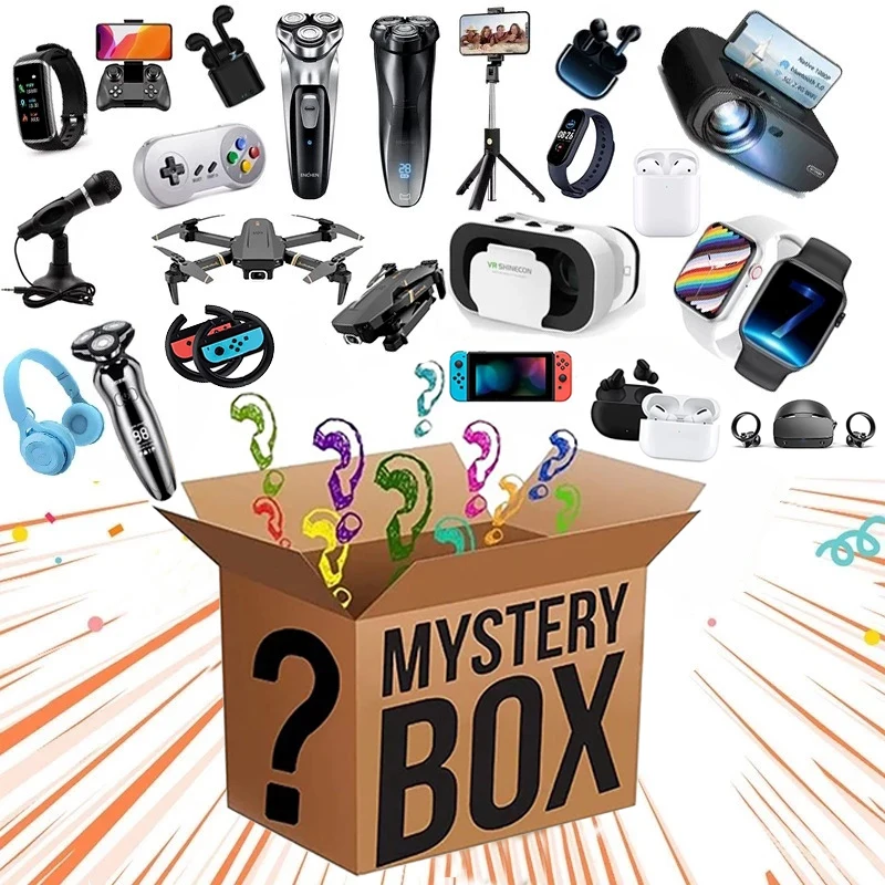 Super Surprise Mystery Box for men and women lucky gift blind box may have Belly warmer belt Digital camera Wireless monitor...