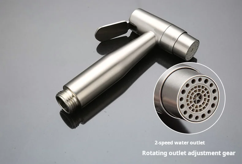 High Quality 304 Stainless Steel Bathroom Brass Toilet Couple Wall Shattaf Bidet Faucet Spray power spray gun
