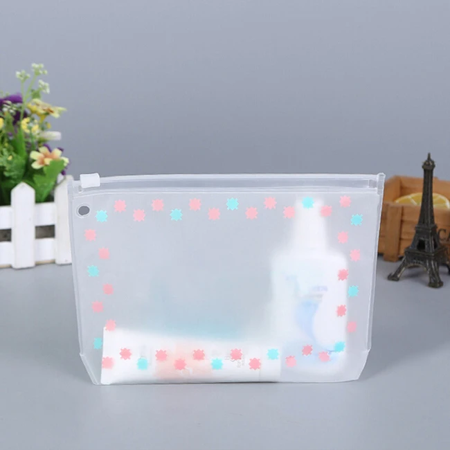 Custom frosted matte vinyl pvc wet bikini swimsuit storage zipper bags