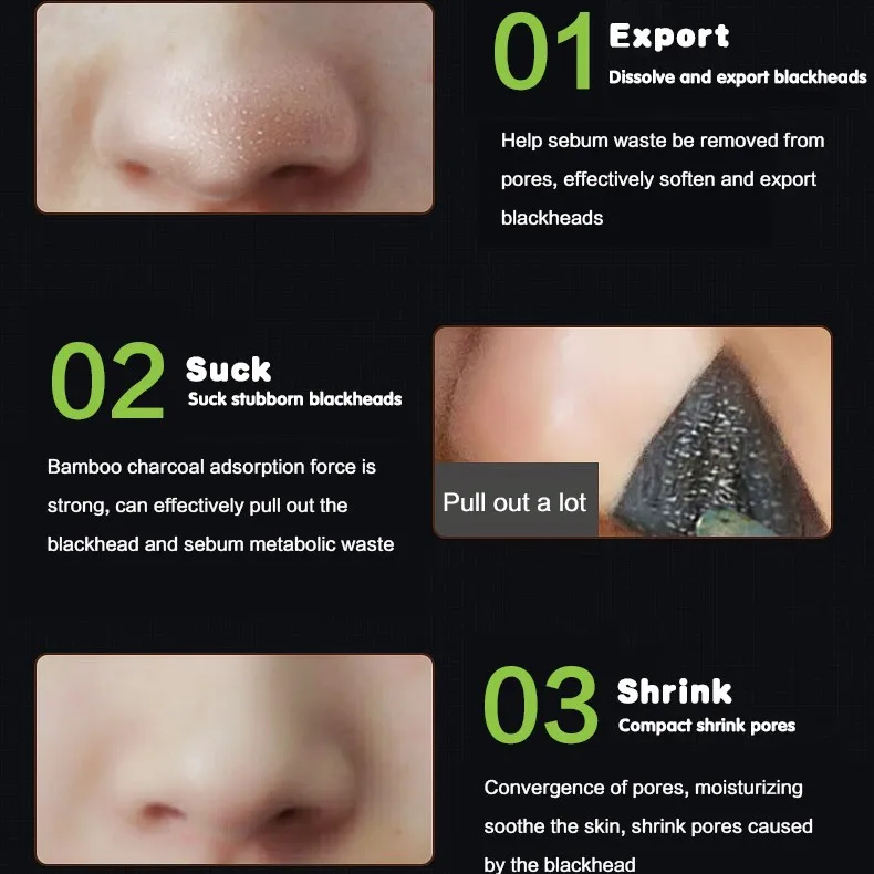 Fast Shipping Wholesale Beauty Cosmetics Pore Cleaning Facial Peel off Smear Mask Blackhead Remover Face Masks