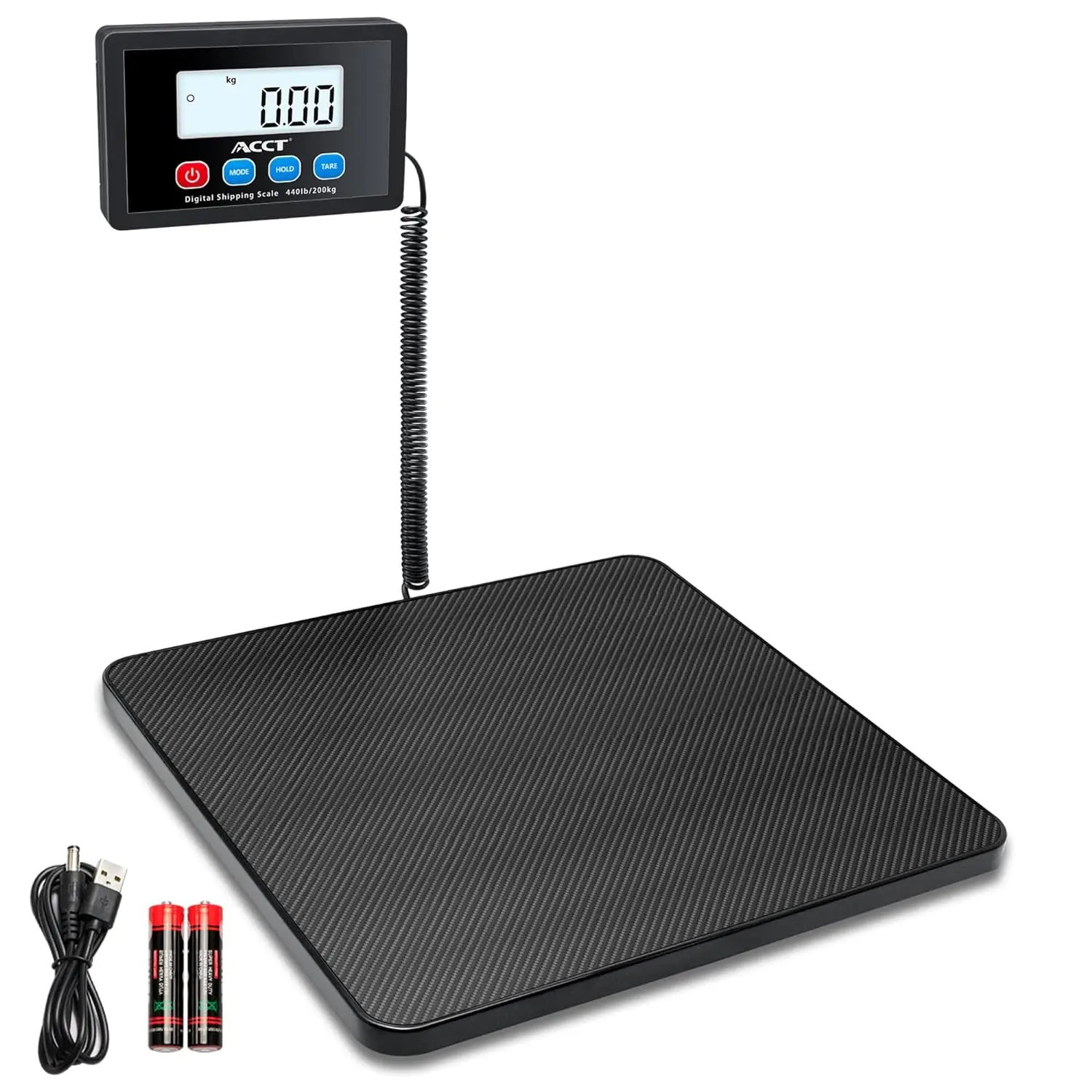 440lbs X 1oz High Accuracy Digital Postal Scale Lightweight LCD Display Manual/Auto Hold/Tare Function for Packages & Luggage