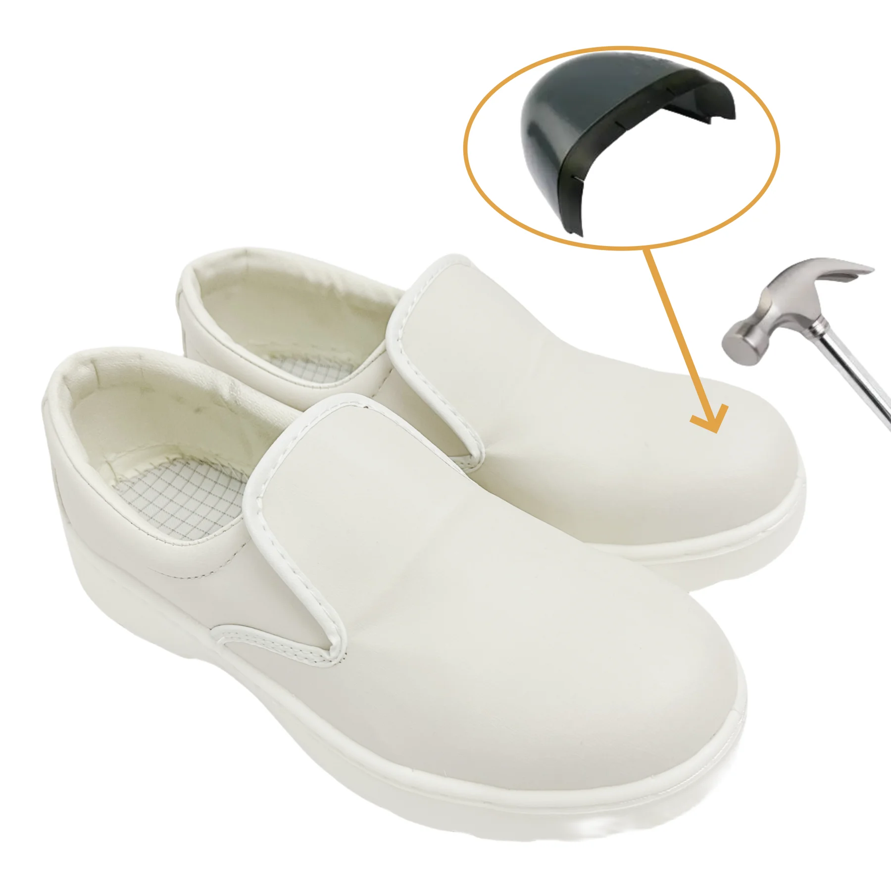 ESD write nurse safety shoes no shoelaces in hospital PU outsole anti-static shoes for cleanroom