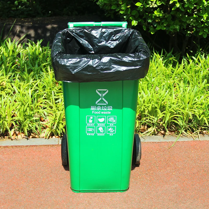 Compostable Disposable Trash Bag Cheap Black Plastic Heavy Duty Big Bin Garbage Bags For Dustbin Garbage Bag