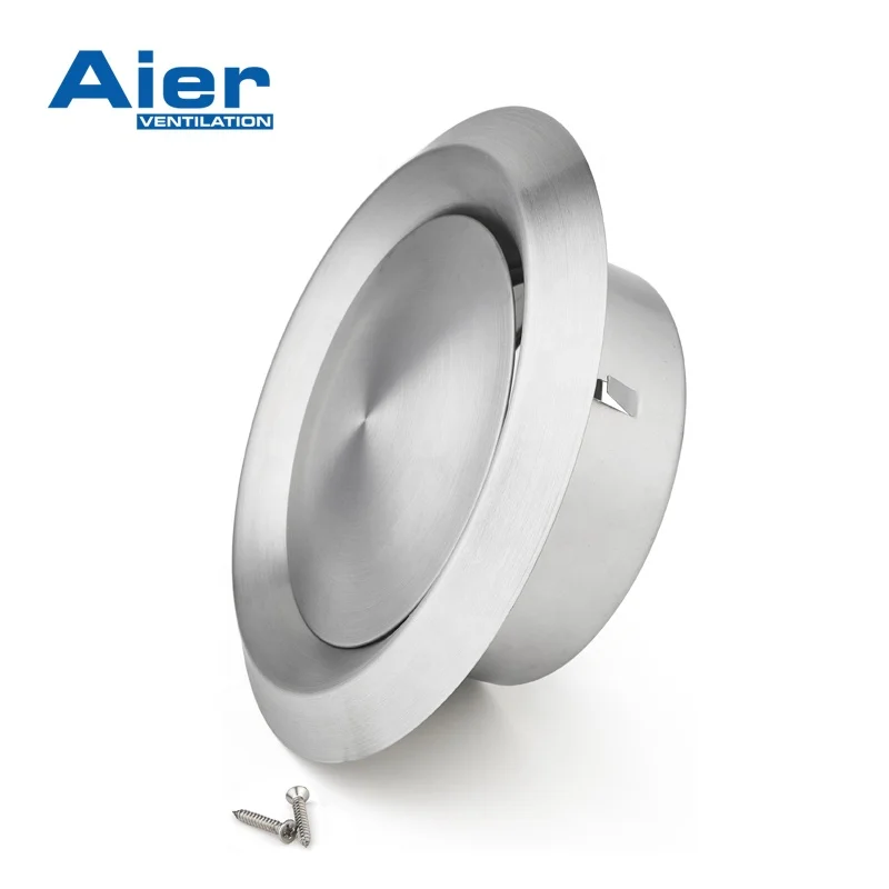 Stainless Steel Air Vent Disc Valve Circular Supply Exhaust Diffuser