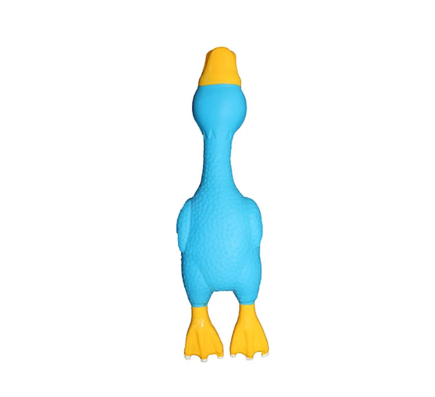 
Hot Sale Amazon Pet Toys Natural Non-toxic Squeaky Red Flaming Chicken Soft Latex dog Toys Chew Big Pets Toys 