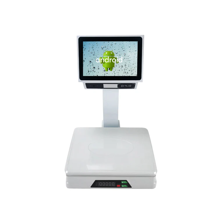 All In One Inch Both Touch Screen Scale Digital Weight Machine Weighing Scale With Built-In 58mm Receipt Printer