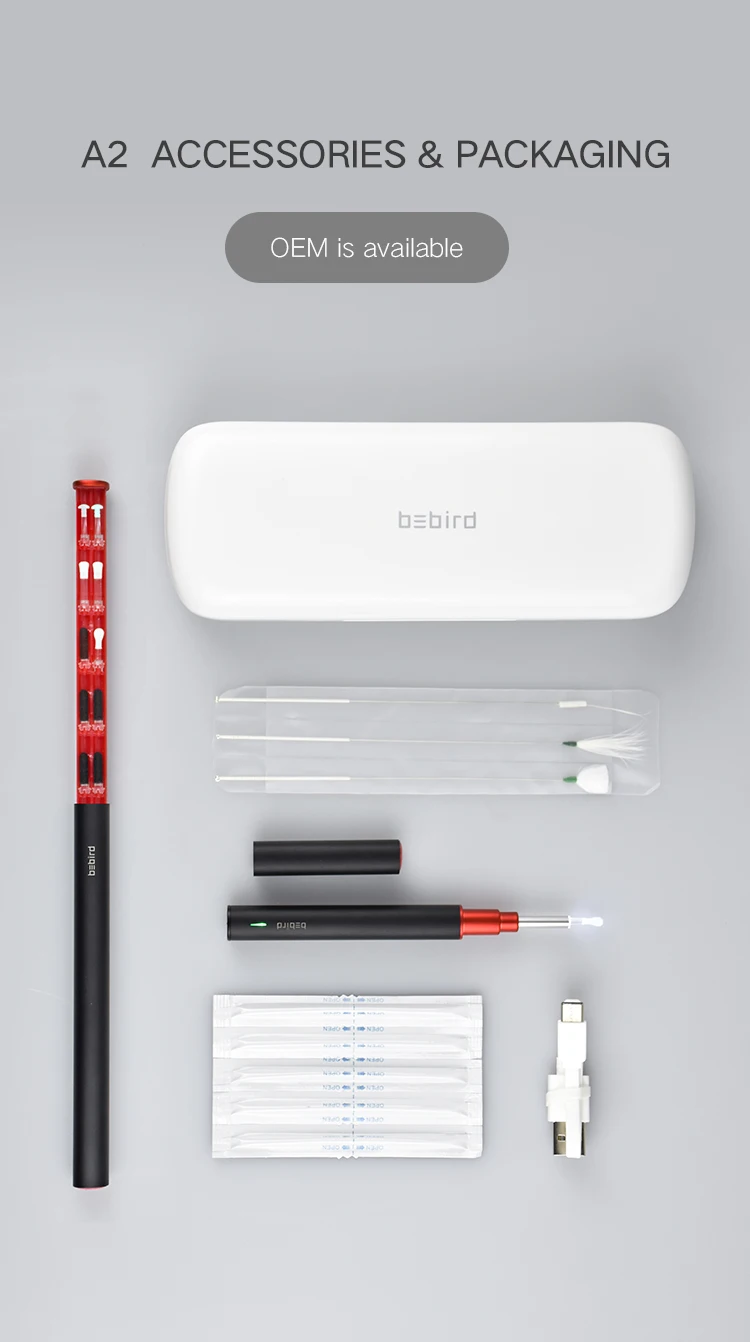 
Bebird 2020 1080P Wireless safest Android & IOS silicone ear wax cleaner micro ear endoscope 