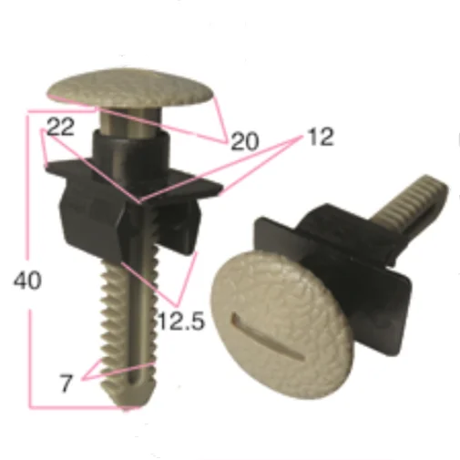 YT4547   Plastic Rivet Fasteners Auto Body Fastener Push Clip For Car Bumper