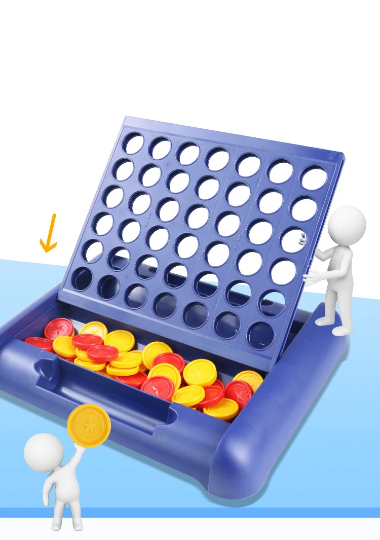 
Four in a Row Game Travel Board Game Fun Toy Foldable Line Up 4 Board Games for Kids Adults 