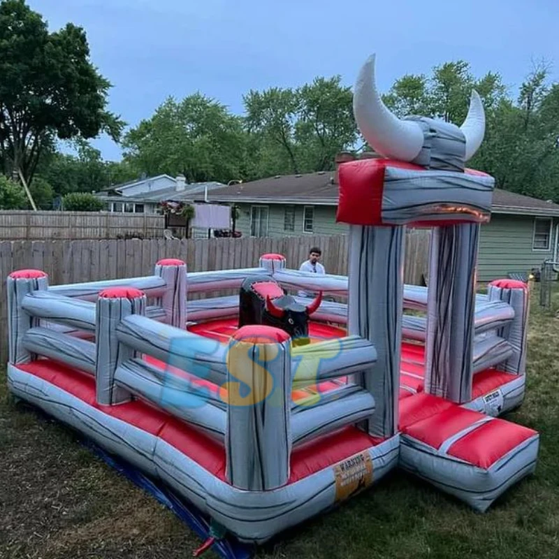 Kids Simulator Mechanical Bull Ride Inflatable Mechanical Games Rodeo Ride Bull For Party Rental