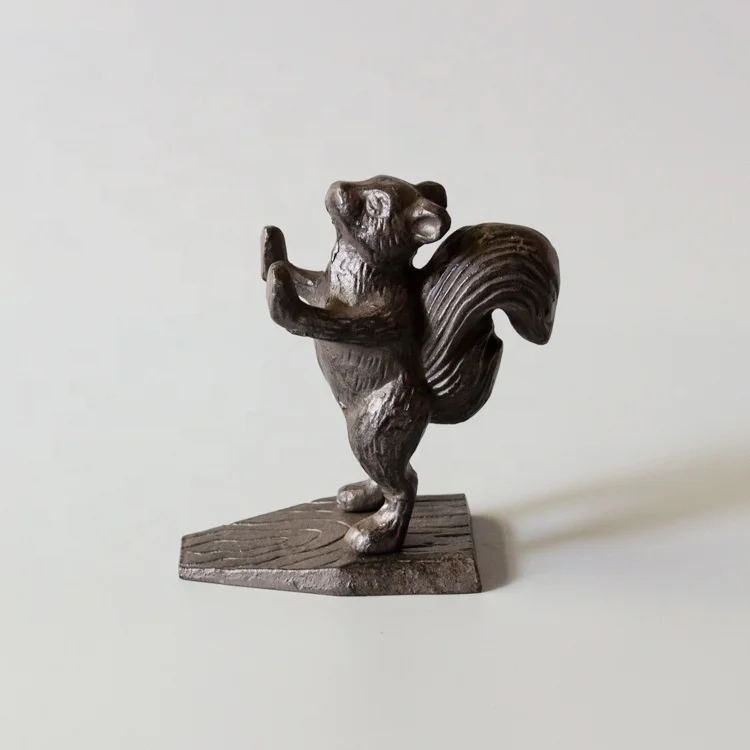 Cast iron Squirrel Door Stop Wedge