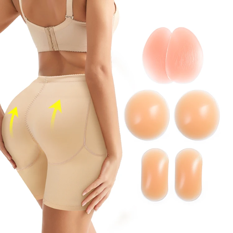 Xinqi Reusable Seamless Body Curve Silicone Insert Butt Padded Panty Female Shaper Hip and Butttocks Panties For Women