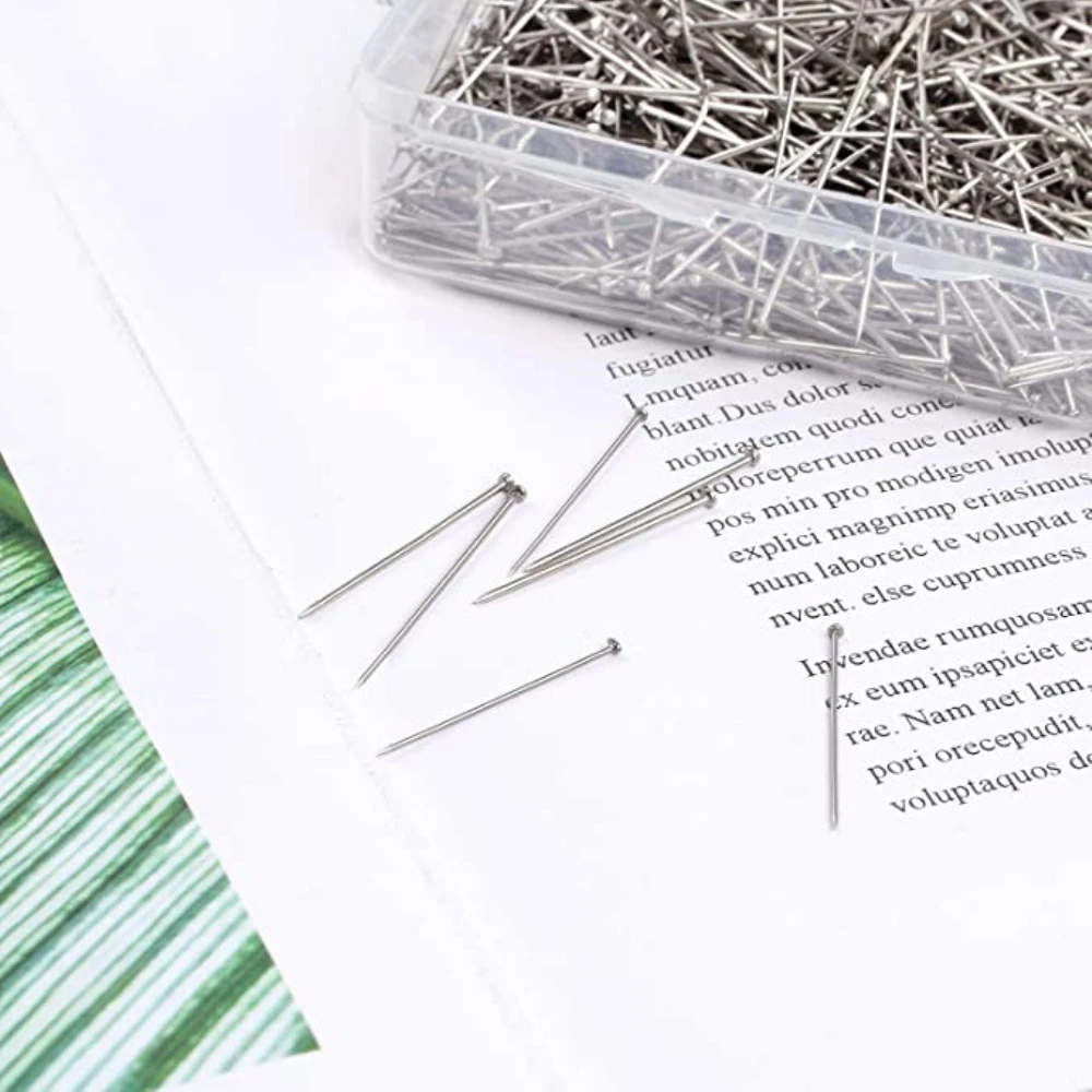 300 шт. прямые булавки из прочной нержавеющей стали швейные с пластиковой коробки великолепные атласные для изготовления ювелирных изделий шитья