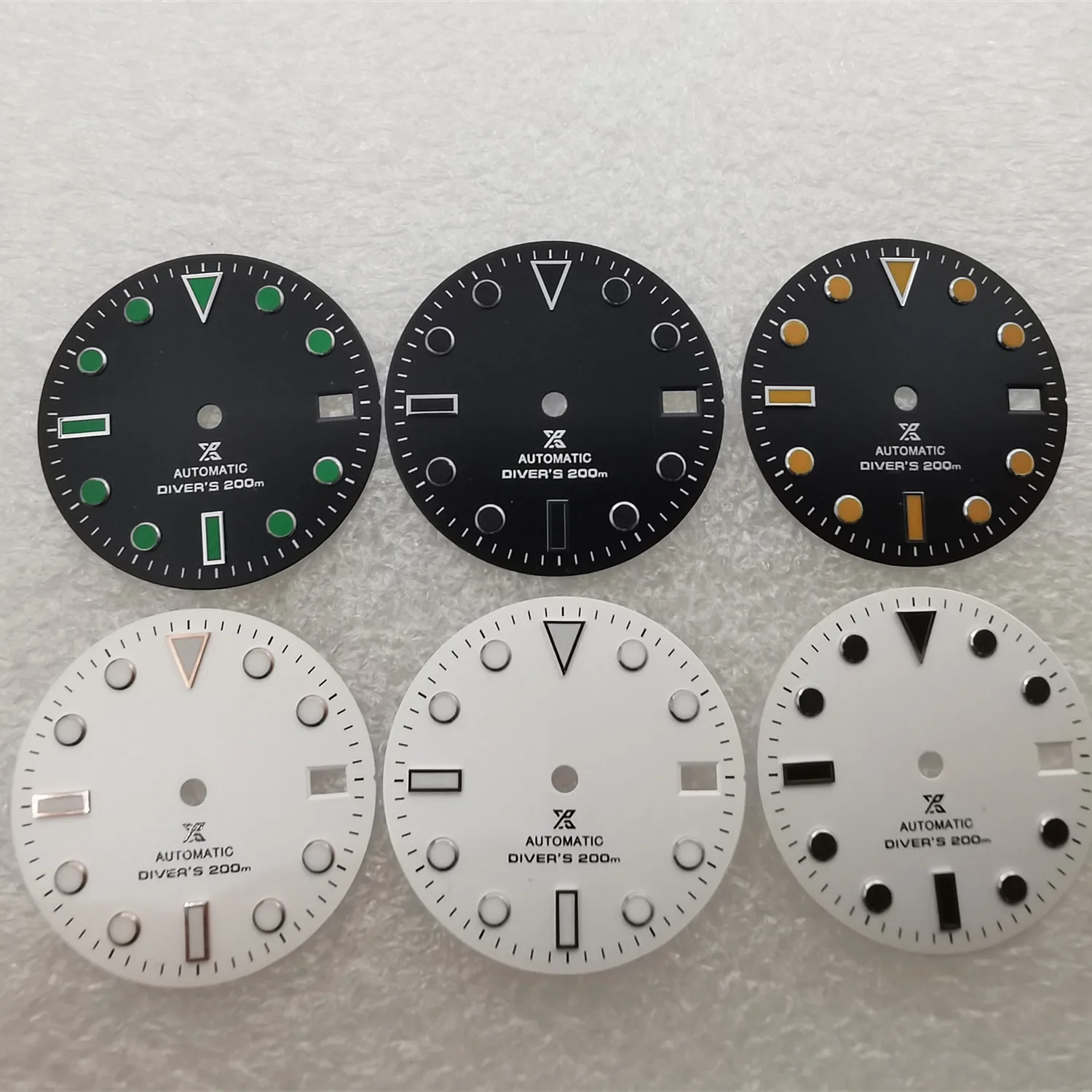 SKX007 Style Watch parts custom watch face fit nh35 movement 8215 luminous 28.5mm Luminous watch dial