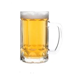 Manufacturer of 400ml beer mug with handle glass beer mugs with handle big freezable free samples premium quality