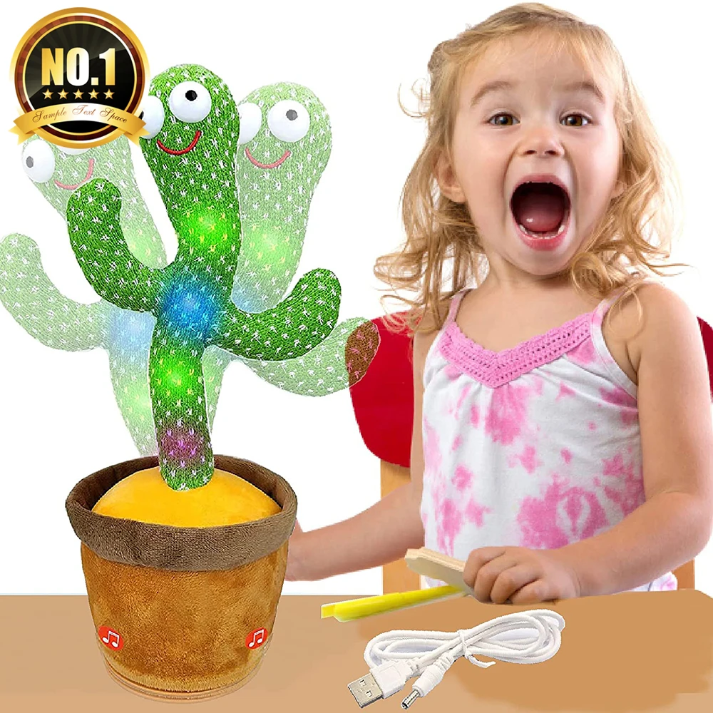 AA battery USB Popular New Dancing Cactus Dance Plush Toy Doll Decorative Stuffed Plant Dancing Cactus Toy