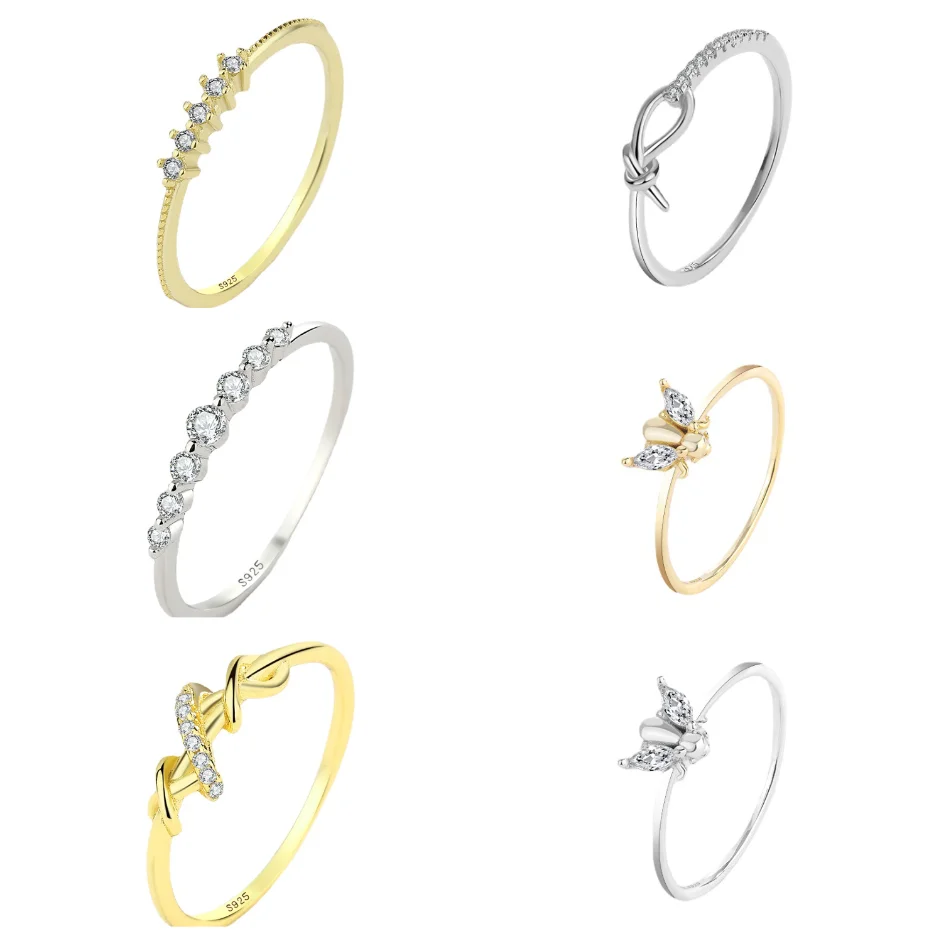 Sterling silver line twist twist winding ring female design sense small luxury light luxury diamond ring hand jewelry