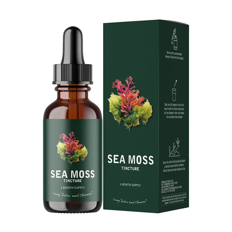 Wholesale OEM Sea Moss Extract Drops Organic Spirulina Powder Nutrient Drops Supplements For Immune Support