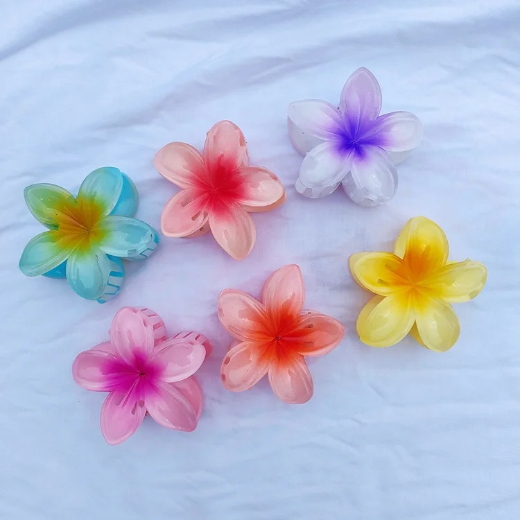 Girls Barrette Crab Hair Claws Ponytail Hairpins Bath Barrette Headwear AccessoriesKorea Flower Shape Hair Claw Clip for Women