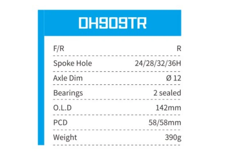  MTB DH909TR сплав 2 подшипника Dics Задняя Ступица 14 г * 32H 12*142 анодированный черный colo Shim 10S стальная кассета с логотипом out. (Без Thru