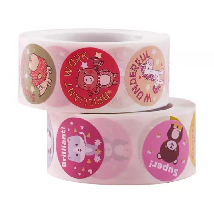 Custom Printed Paper Logo Sticker Self Adhesive Bottle Vinyl Roll Cosmetics Label Packaging Labels Food Stickers