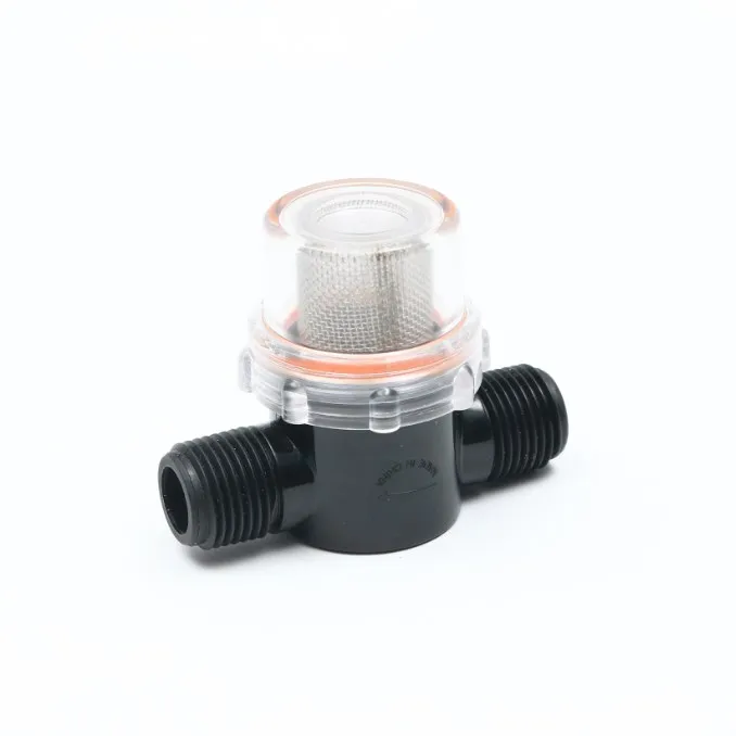 Plastic Twist-on Inline Water Pump Pipe Sediment Strainer with 30 Mesh Stainless Steel Filter Screen