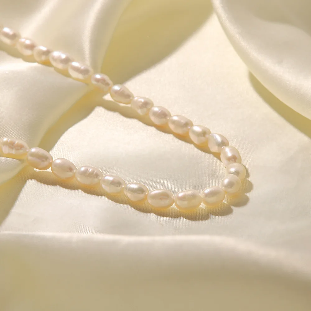 Gift for Mom! Freshwater pearls twist stainless steel PVD plating clasp choker fashion necklace