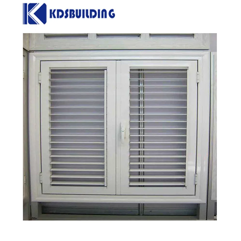 KDSBuilding Pvc Clear Glass Tilt And Turn Blind Upvc Window  Small Louver With NFRC Certificate For Offices