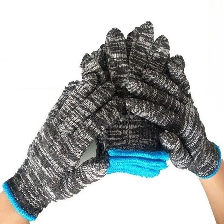 
Cheap Price Gray White Safety Gloves 7 Gauge 10 Gauge Safety Cotton Knitted Gloves Grey White Labour Working Protection Gloves 