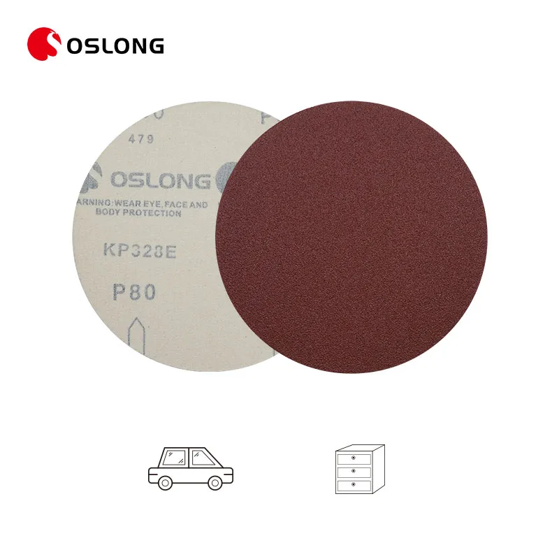 Бесплатный образец 5-дюймовый оксида алюминия абразивный диск E класс крафт-бумаги Резервное наждачной бумагой для измельчения деревянной мебели