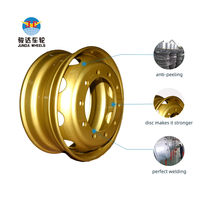 22,5x8,25 толщина 14 мм-16 мм запчасти для грузовика прицепа Серебристый стальной обод колеса