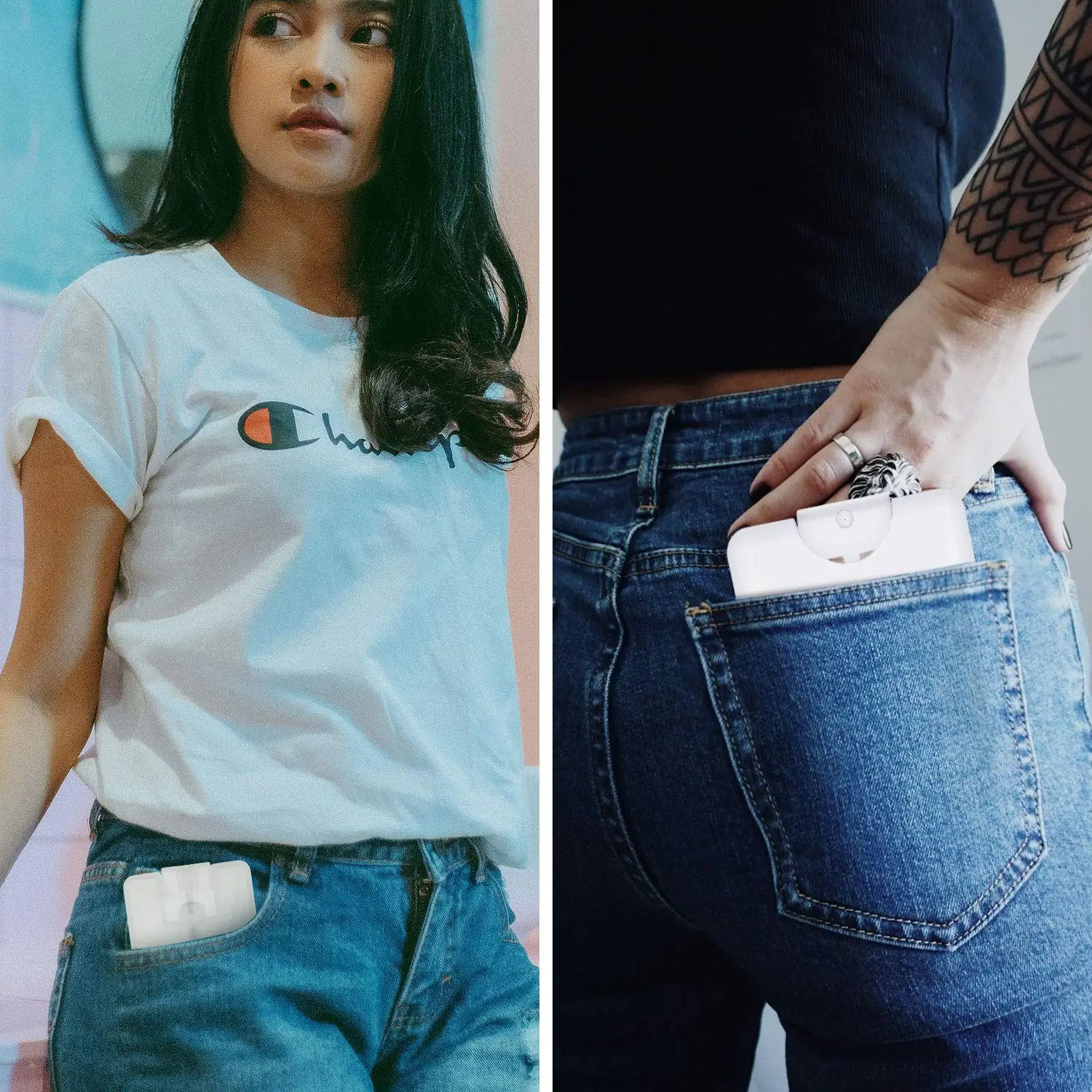 20ml Empty Portable Card Type Plastic Pocket Size Perfume Mist Flat Hand Sanitizer Spray Pocket Bottle Credit Card