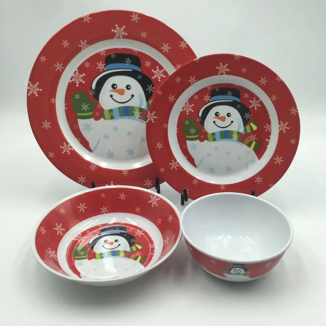 16 pcs melamine tableware sets Christmas vajilla melamine cookware sets camping set